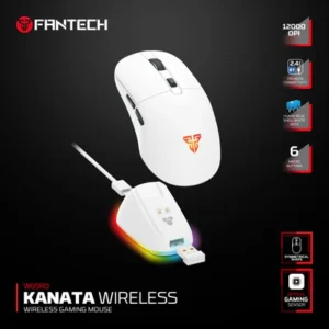 FANTECH WG9RD Wireless Gaming Mouse with Charging Magnetic Base Three Mode 12000DPI Customized E-sports Gamer Mouse
