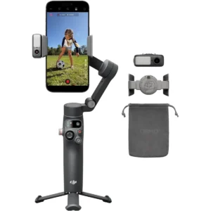Dji Osmo Mobile 8 Gimbal Stabilizer for Phone, AI Native Tracking with Audio & Lighting, 360° Pan Rotation, Built-in Extension Rod & Tripod, 10h Battery, Extension Rod, Robust 3-Axis Stabilization