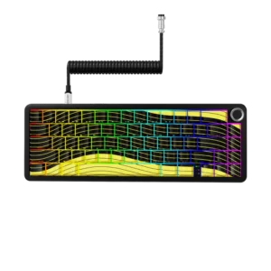 Attack Shark X65PRO HE Rapid Trigger Magnetic Mechanical Keyboard,60% Hot Swappable,Hall Effect Sensor,Adjustable Actuation,Tri-Mode RGB, 8KHz Polling Rate with Coiled Cable for MOBA/FPS/RTS-Yellow
