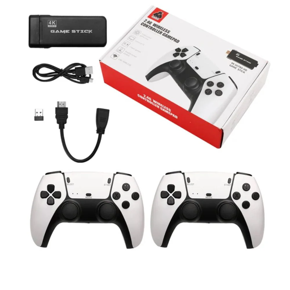🎮 Game Stick 4K Pro – جهاز الألعاب الكلاسيكي اللاسلكي لعالم من المتعة