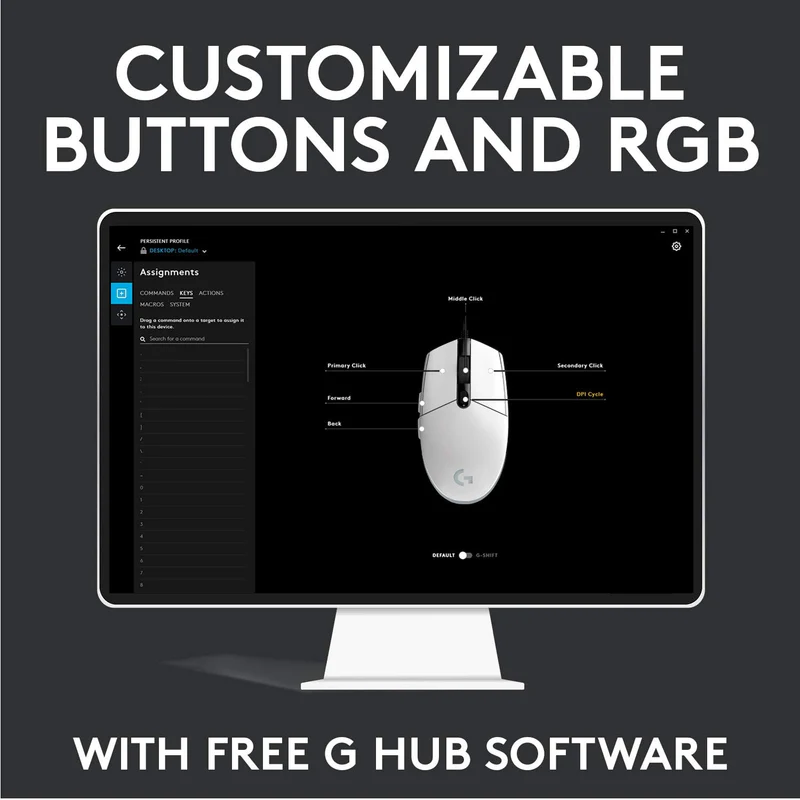 Logitech G102 Light Sync Gaming Mouse with Customizable Rgb Lighting, 6 - Image 6