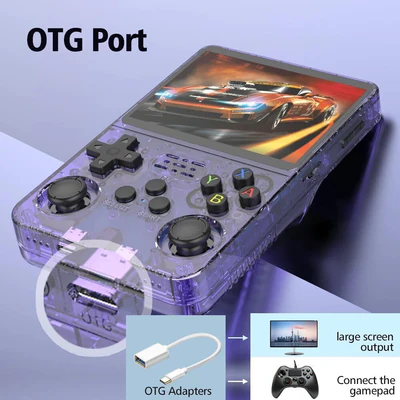 R36s Handheld Game Console, 3.5 Inch Ips Screen Retro Gaming Console 64g Card - Image 3