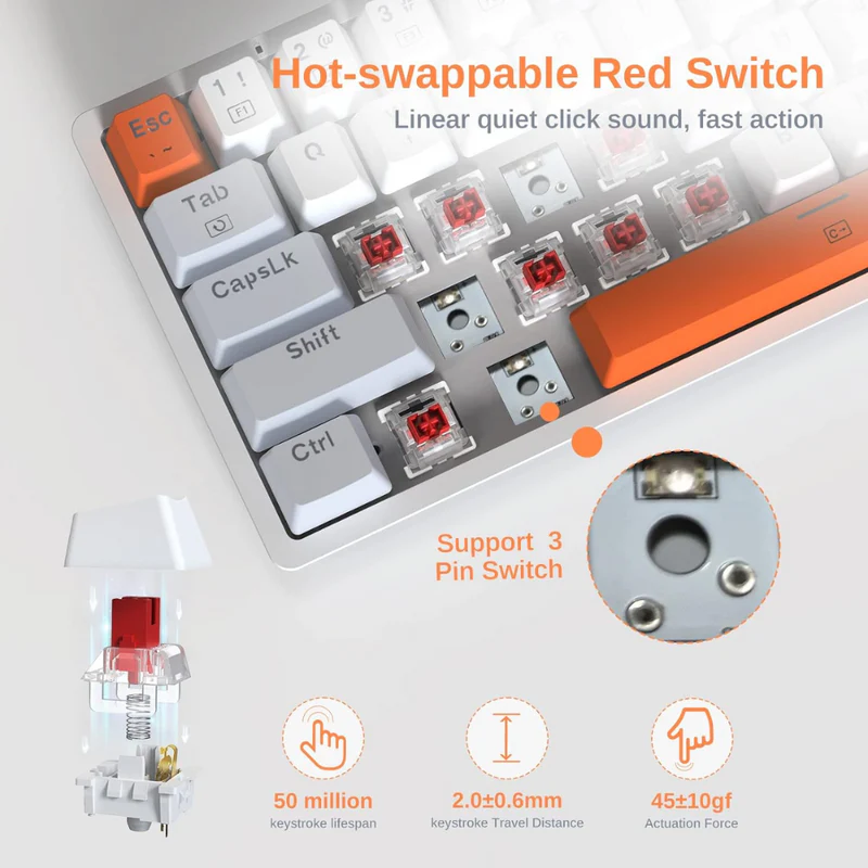 Redragon K642wgo Akali 60% Rgb Mechanical Keyboard - Image 2