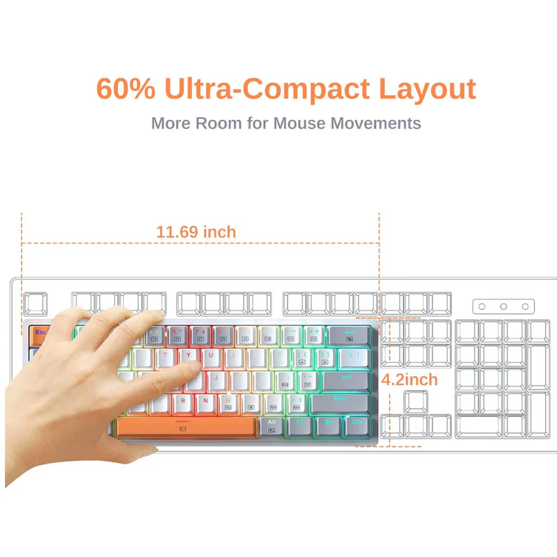 Redragon K642wgo Akali 60% Rgb Mechanical Keyboard - Image 3