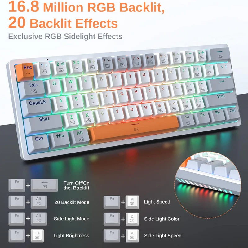 Redragon K642wgo Akali 60% Rgb Mechanical Keyboard - Image 4