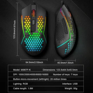 Redragon M987p-k Reaping Elite Lightweight Rgb Gaming Mouse