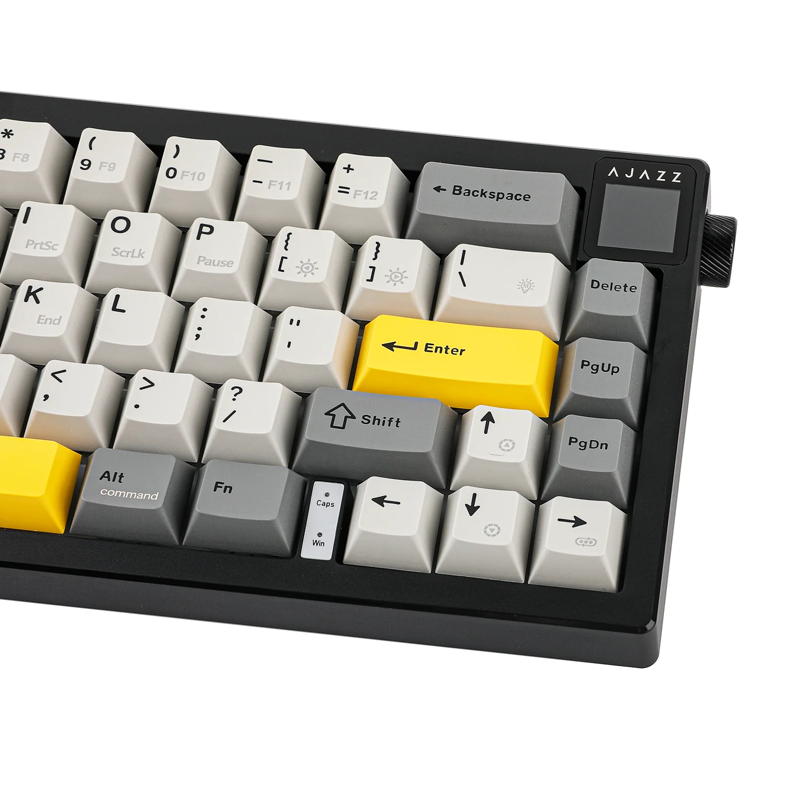 AJAZZ-AK650-RGB-DIY-MOON-YELLOW-SWITCH-GREY-WHITE-YELLOW كيبورد اجاز - Image 5
